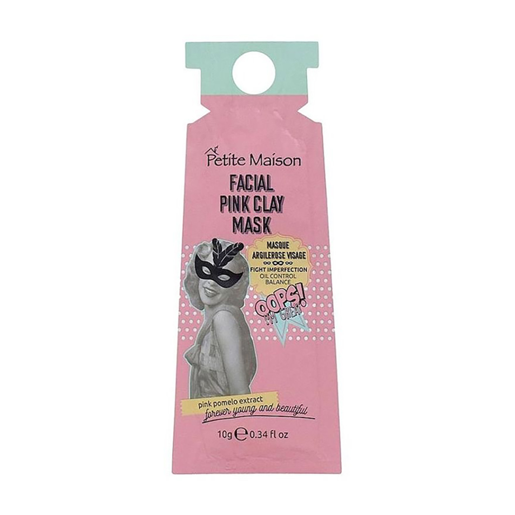 Очищувальна маска для обличчя Petite Maison Facial Pink Clay Mask з рожевою глиною, 10 г