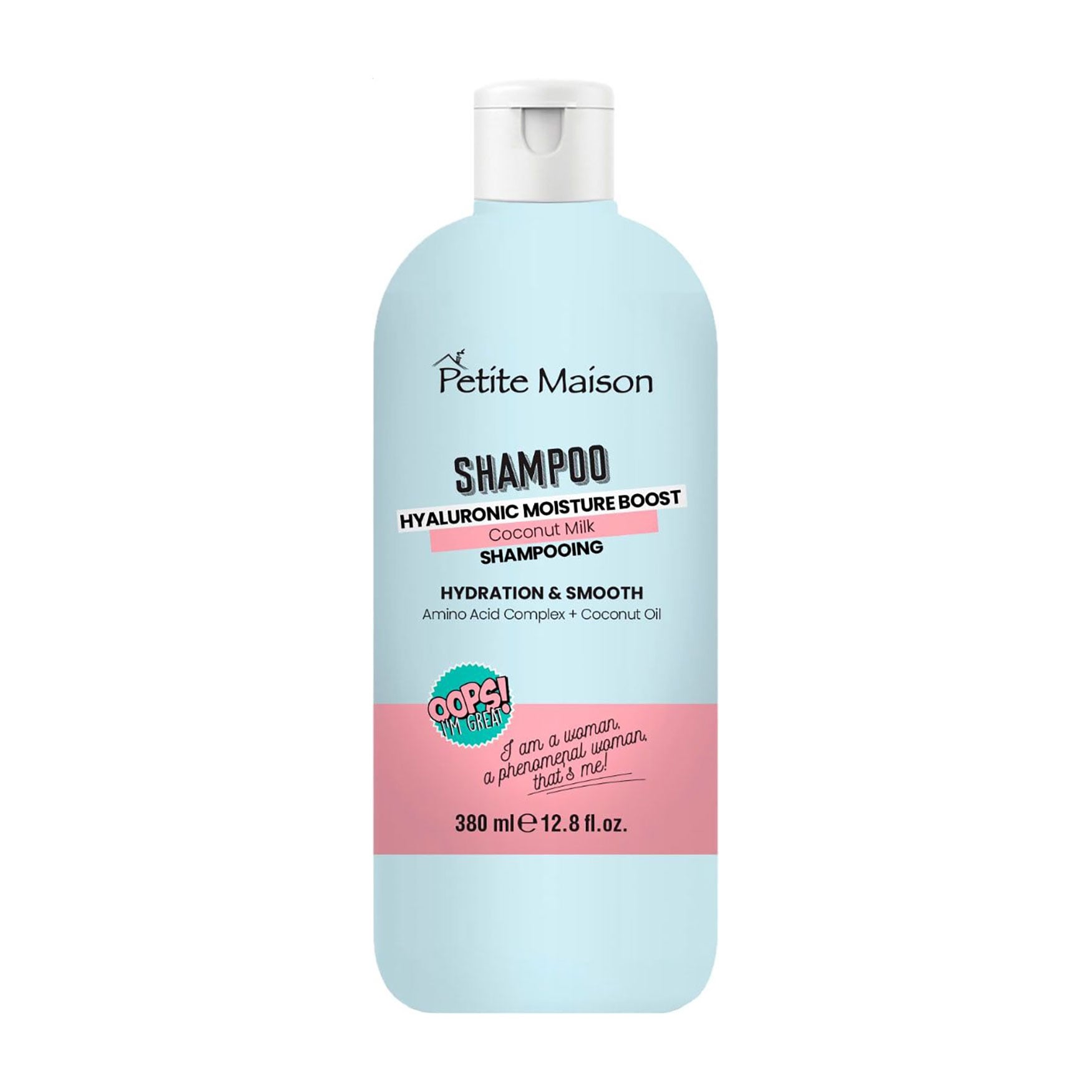 Зволожувальний шампунь для волосся Petite Maison Shampoo Hyaluronic Moisture Bust Coconut Milk, 380 мл